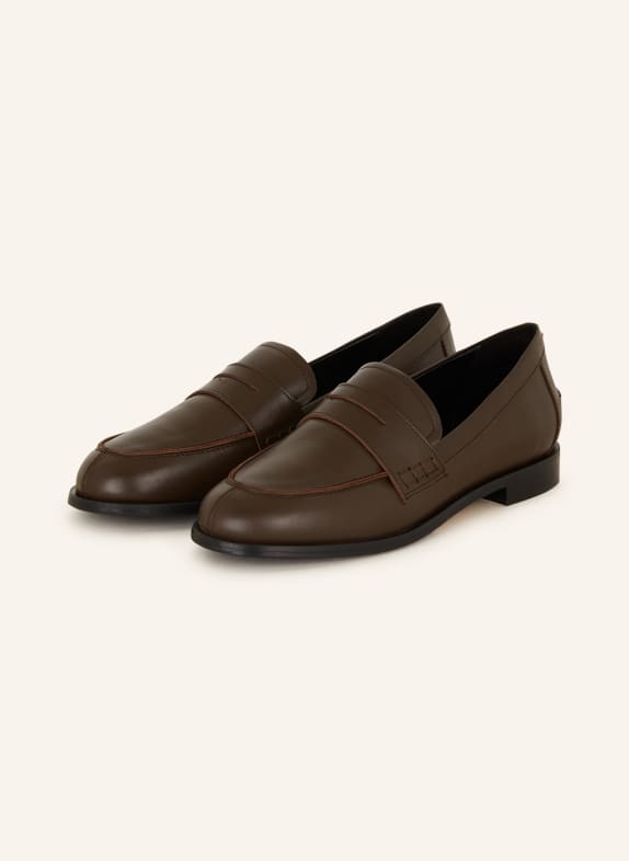 Aeyde Penny loafers BRĄZOWY