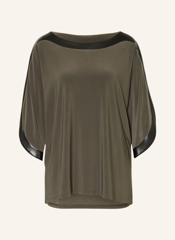 Joseph Ribkoff Shirt im Materialmix mit 3/4-Arm OLIV/ SCHWARZ