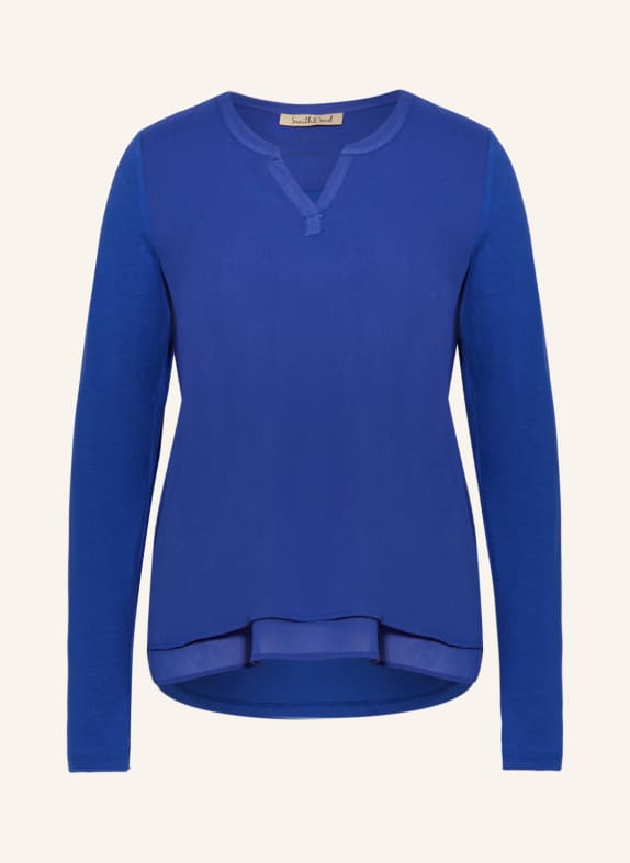 Smith & Soul Blusenshirt im Materialmix BLAU