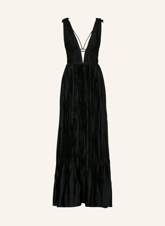 SIMKHAI Pleated dress OSTARA BLACK