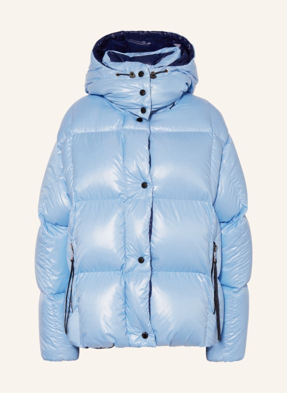 MONCLER Down jacket PARANA with removable hood LIGHT BLUE