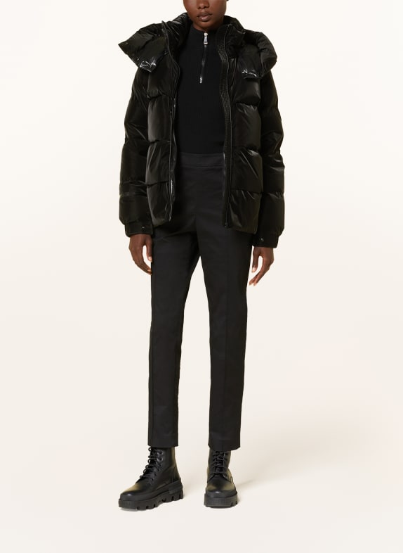MONCLER Down jacket RHIN with detachable hood BLACK