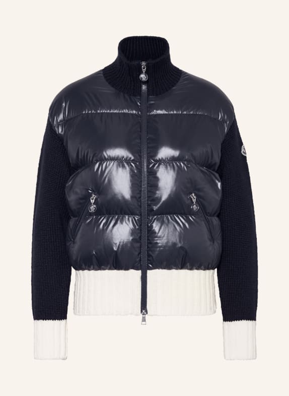 MONCLER Down jacket in mixed materials DARK BLUE
