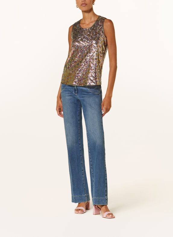 LUISA CERANO Blouse top with sequins