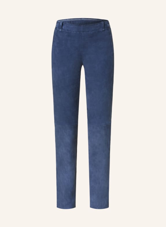 STOULS Leather trousers DARK BLUE