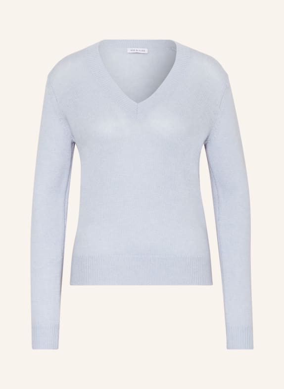 MRS & HUGS Sweater with cashmere LIGHT BLUE