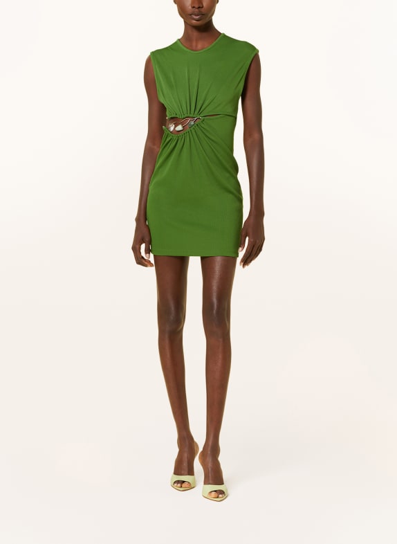 CHRISTOPHER ESBER Dress with cut-out and decorative gems GREEN