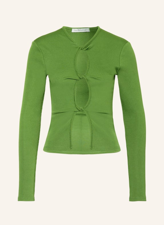CHRISTOPHER ESBER Long sleeve shirt with cut-out GREEN