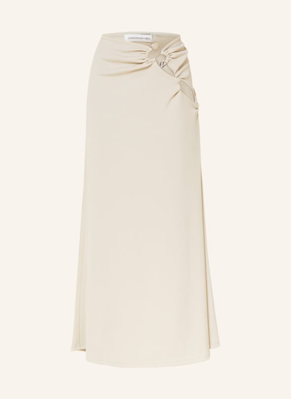 CHRISTOPHER ESBER Skirt CHASM CAY with cut-outs CREAM