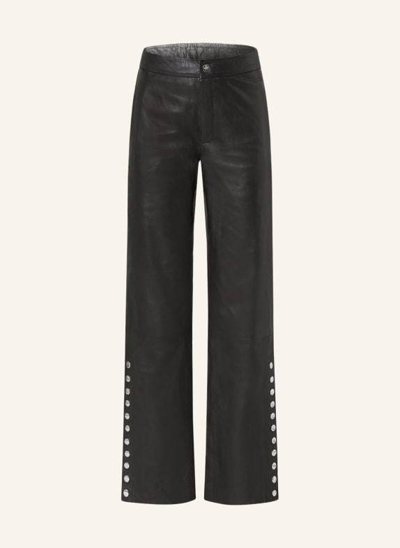 ENVELOPE 1976 Leather trousers BLACK