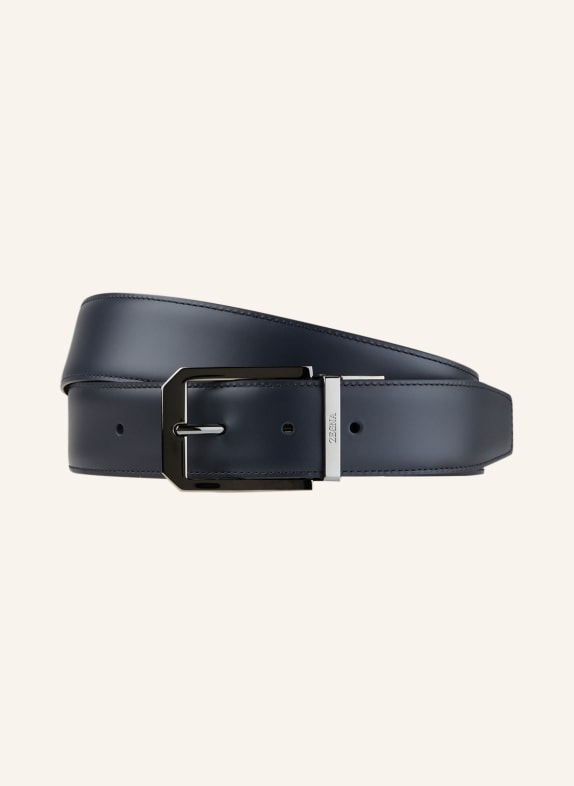 ZEGNA Reversible leather belt BLACK