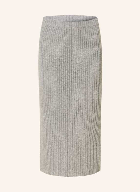 ALLUDE Knit skirt in cashmere GRAY