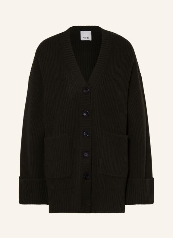 ALLUDE Strickjacke mit Cashmere SCHWARZ