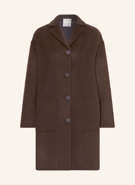 Kiltie Wool coat DARK BROWN