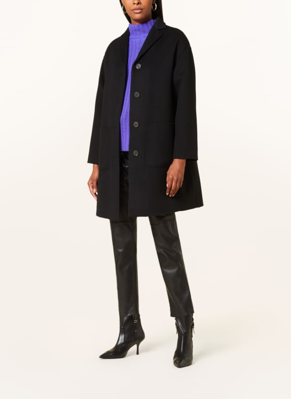 Kiltie Wool coat BLACK