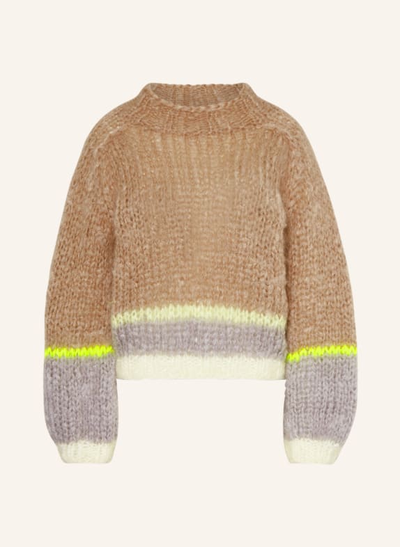 MAIAMI Mohair sweater BEIGE/ GRAY