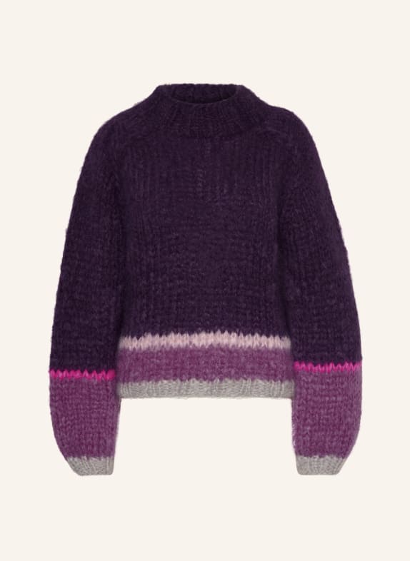 MAIAMI Mohair sweater DARK PURPLE/ PURPLE/ GRAY