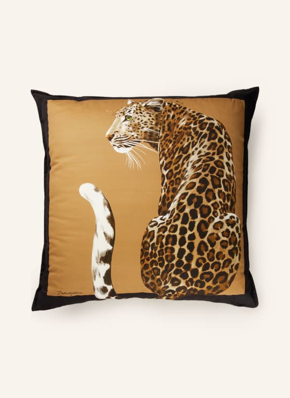 DOLCE & GABBANA CASA Decorative cushion BLACK/ LIGHT BROWN/ WHITE