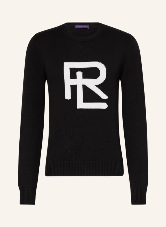 RALPH LAUREN PURPLE LABEL Sweater BLACK/ CREAM