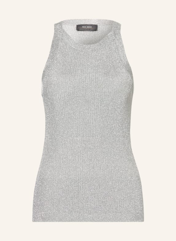 MOS MOSH Stricktop MMIMANJA mit Glitzergarn SILBER