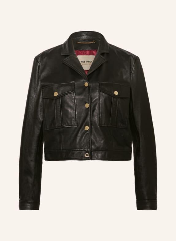 MOS MOSH Leather jacket MMALLYN BLACK