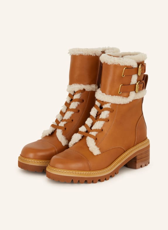 SEE BY CHLOÉ Lace-up boots MALLORY 533/123 Tan-Sand