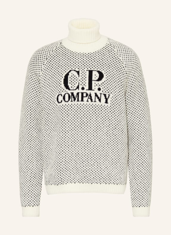 C.P. COMPANY Turtleneck sweater WHITE/ BLACK
