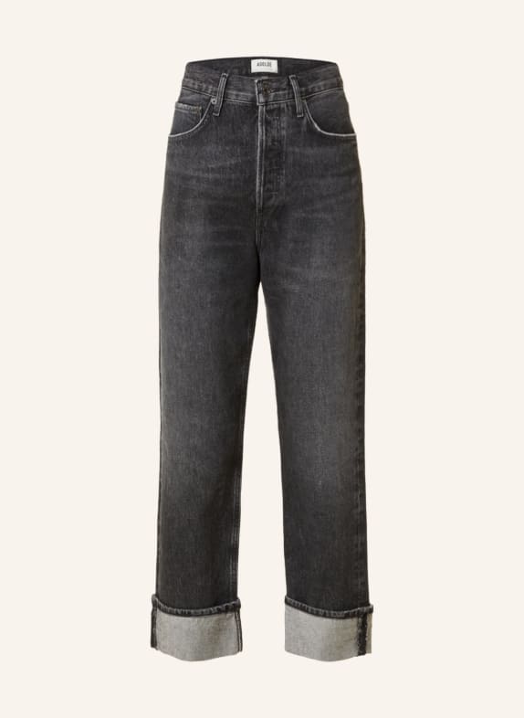 AGOLDE Straight Jeans FRAN Ditch marble black