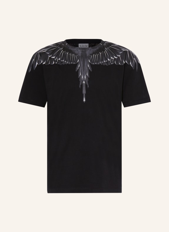 MARCELO BURLON T-Shirt ICON WINGS SCHWARZ/ WEISS/ DUNKELGRAU