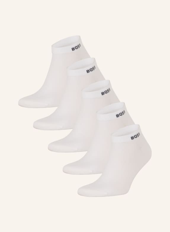 BOSS Ponožky, 5 párů v balení 100 WHITE