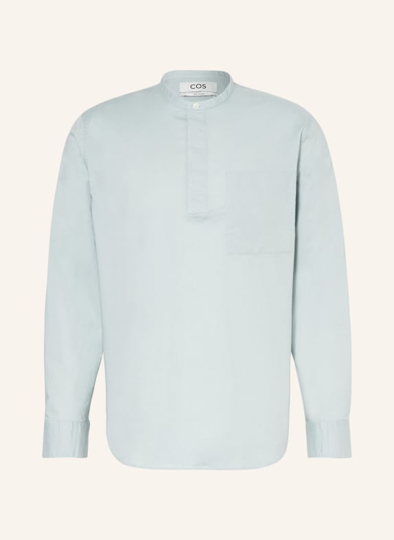 COS Shirt relaxed fit with stand-up collar LIGHT GREEN