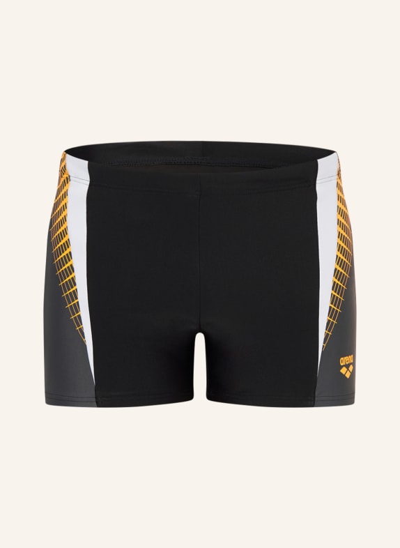 arena Swim trunks THREEFOLD with UV protection 50+ BLACK/ WHITE/ DARK YELLOW