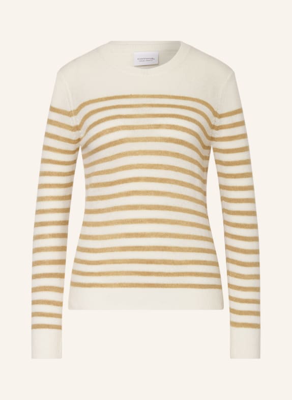 comma casual identity Sweater WHITE/ BROWN