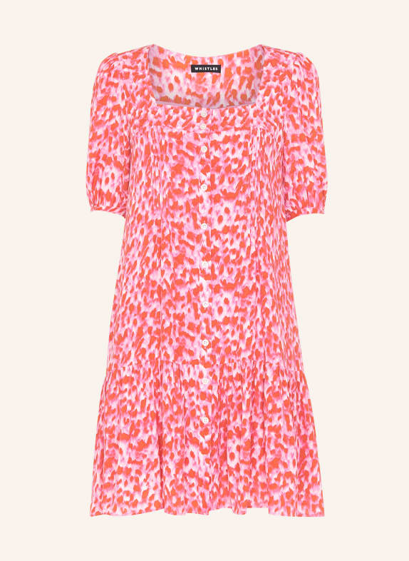 WHISTLES Hemdblusenkleid HELLROSA/ ROSA/ ROT
