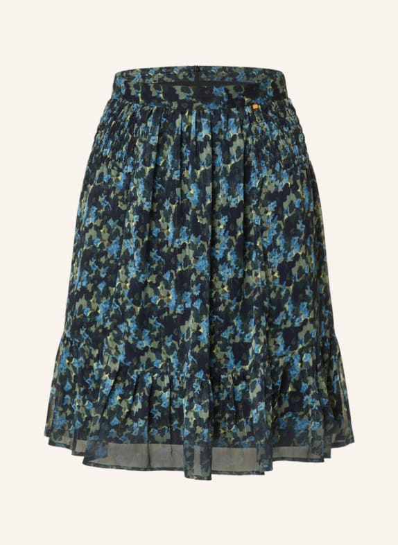 BOSS Skirt VISTULA with glitter thread BLACK/ DARK GREEN/ LIGHT BLUE