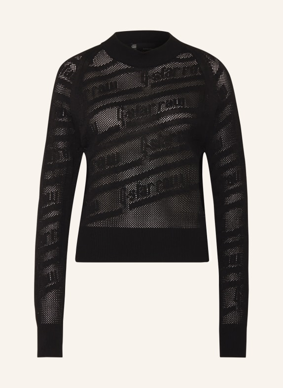 G-Star RAW Sweter POINTELLE CZARNY