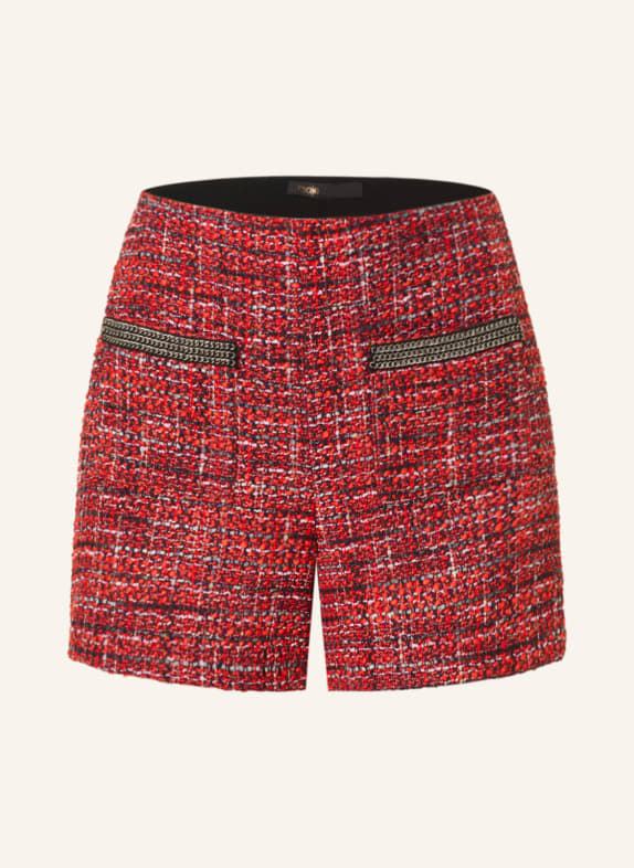 maje Tweed-Shorts mit Glitzergarn ROT/ GRAU/ SILBER