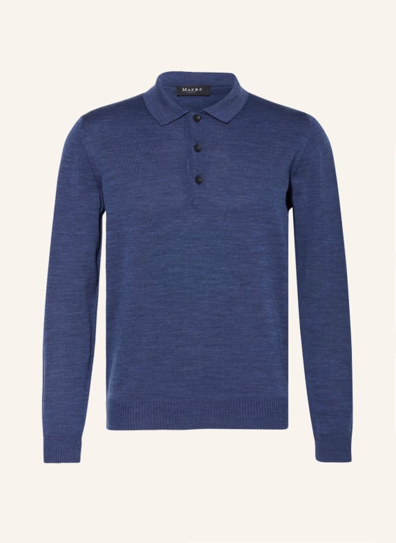 MAERZ MUENCHEN Sweater with polo collar DARK BLUE