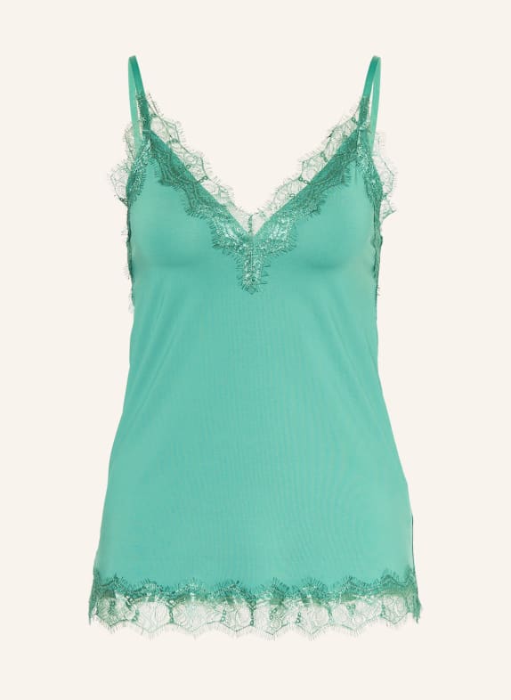 rosemunde Top BILLIE with lace GREEN