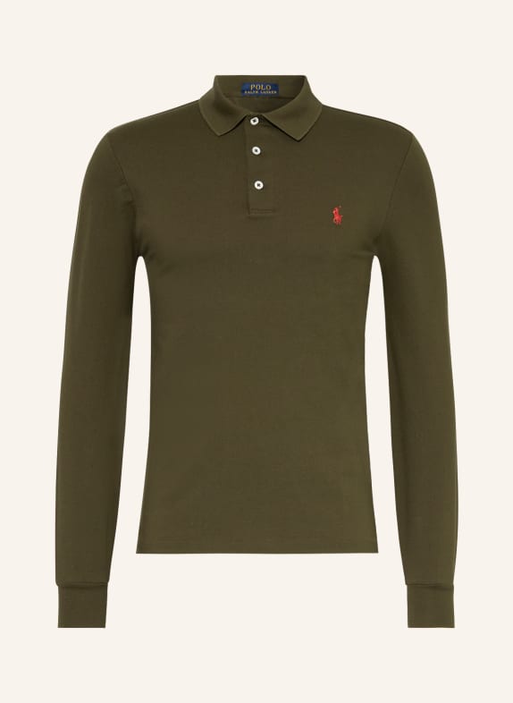 POLO RALPH LAUREN Koszulka polo z piki slim fit KHAKI