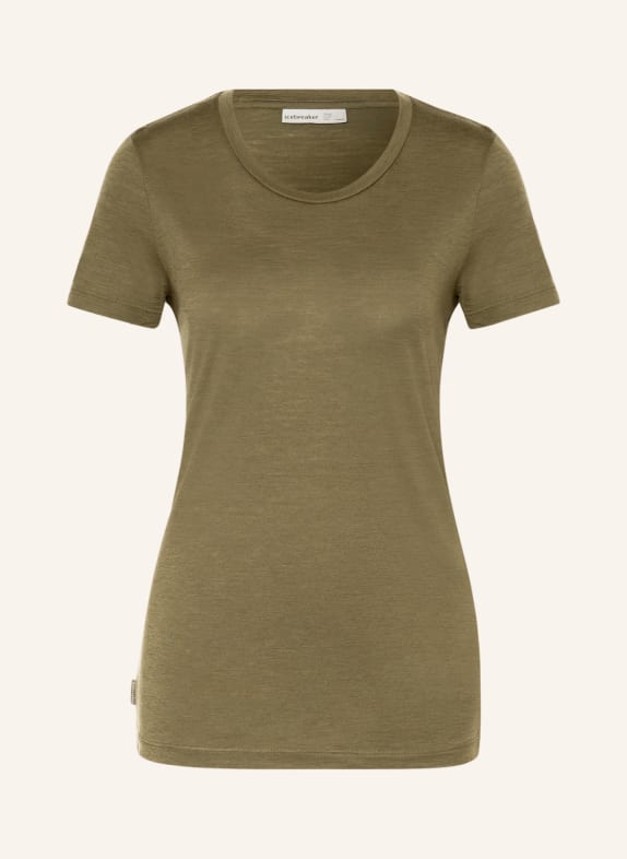 icebreaker T-Shirt TECH LITE II aus Merinowolle KHAKI