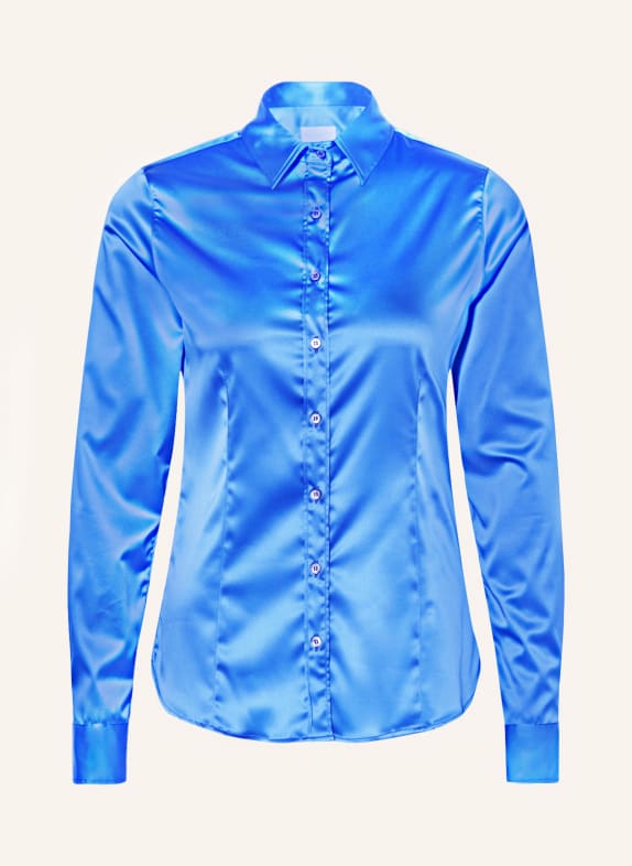 ROBERT FRIEDMAN Hemdbluse AGATA aus Satin BLAU