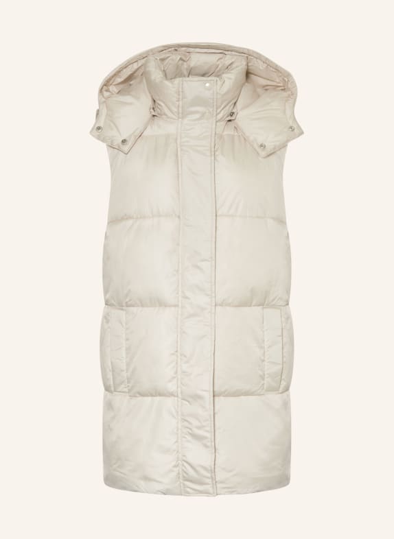 ONLY Quilted vest with removable hood CREAM