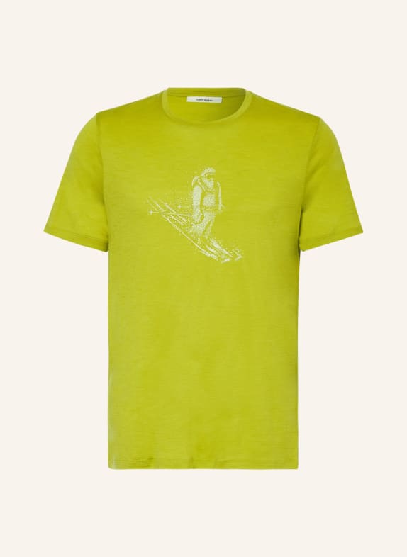 icebreaker T-Shirt TECH LITE II aus Merinowolle HELLGRÜN
