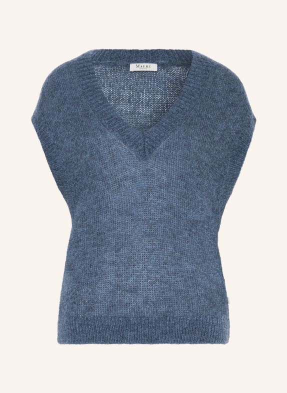 MAERZ MUENCHEN Sweater vest with alpaca TEAL