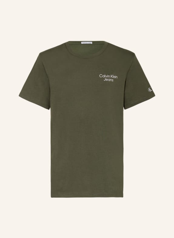 Calvin Klein T-Shirt GRÜN/ WEISS