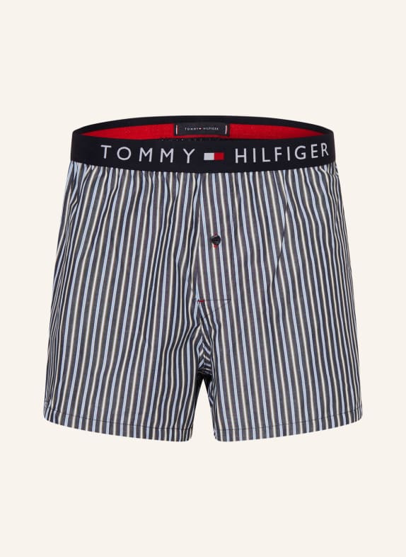 TOMMY HILFIGER Web-Boxershorts GRAU/ WEISS