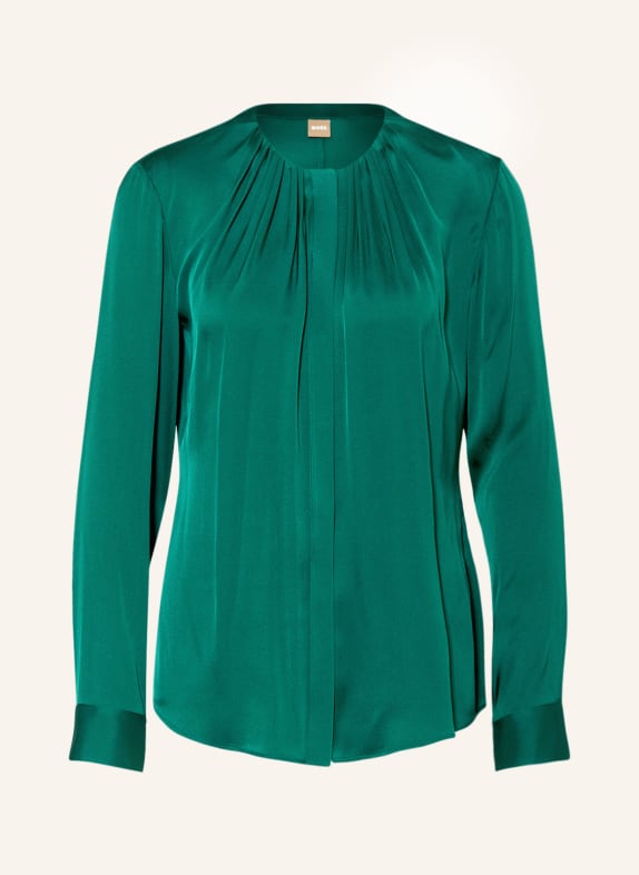 BOSS Shirt blouse BANORAH in silk GREEN