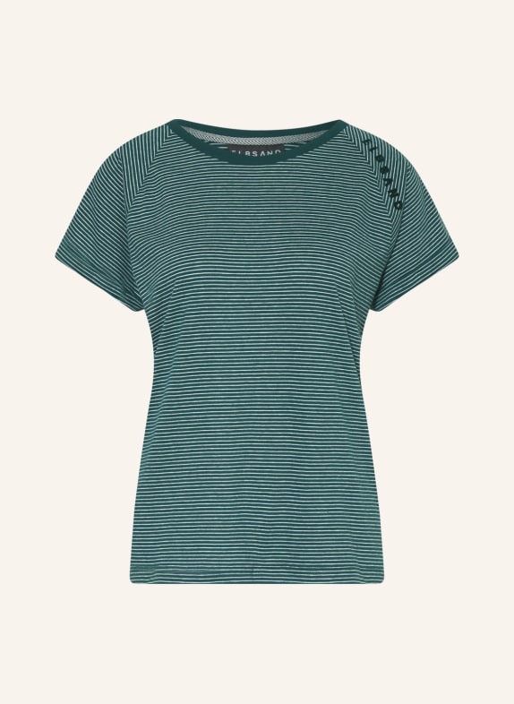 ELBSAND T-Shirt PETROL/ WEISS