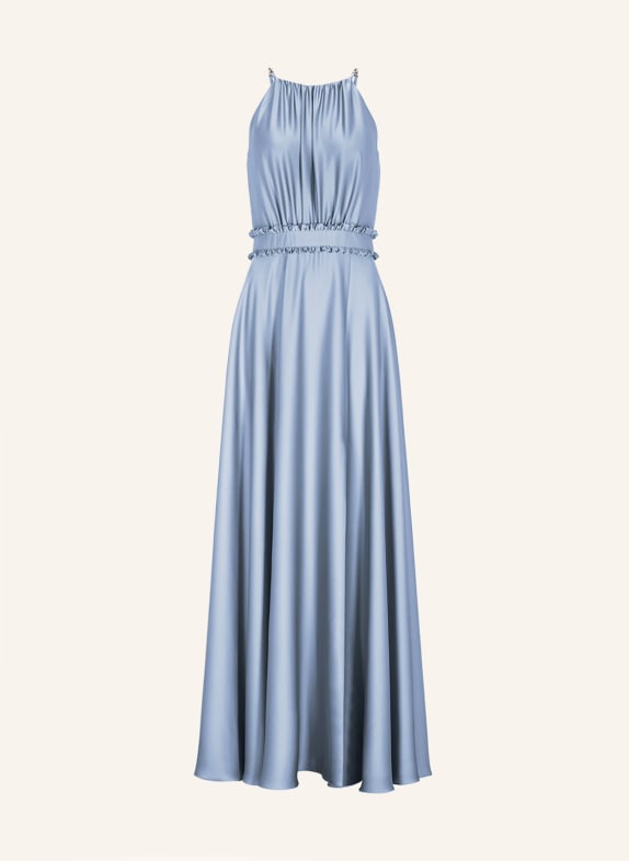 SWING Evening dress in satin LIGHT BLUE